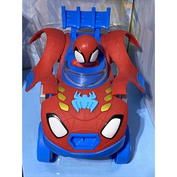 DISNEY JR MARVEL SPIDEY & HIS AMAZING FRIENDS MECH WEB CRAWLER ROBOT + DART NEW - Picture 3 of 7